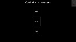 Cuadrados de pocentajes
80%
85%
75%
 