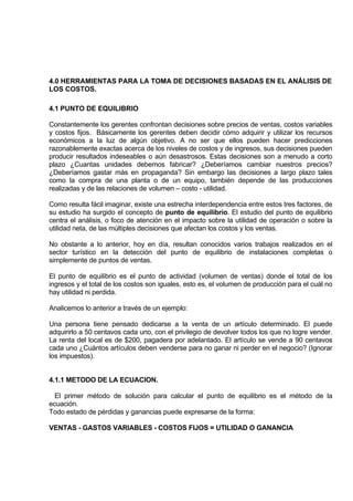 Herramientas económicas financieras para la toma de decisiones | PDF