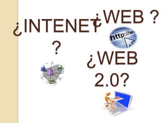 ¿WEB ?¿INTENET
?
¿WEB
2.0?
 