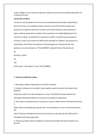 Herramientas flex y bison | PDF