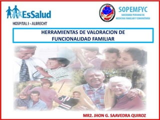 HERRAMIENTAS DE VALORACION DE
FUNCIONALIDAD FAMILIAR
 