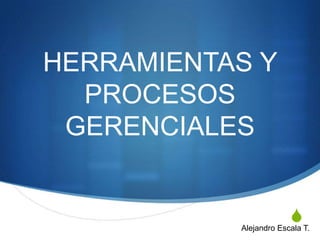 HERRAMIENTAS Y
  PROCESOS
 GERENCIALES


                        ST.
           Alejandro Escala
 