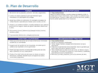 D. Plan de Desarrollo
17
 