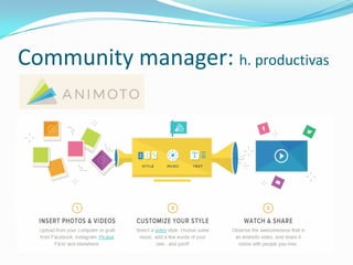 Community manager: h. productivas
 
