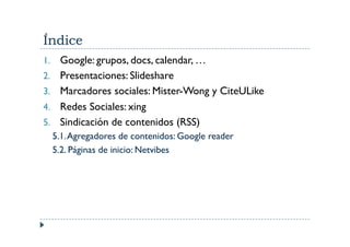 Herramientas de la Web 2.0