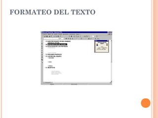 FORMATEO DEL TEXTO

 