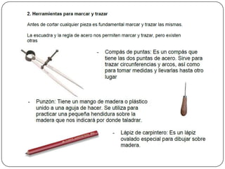 Herramientas para trabajar la madera