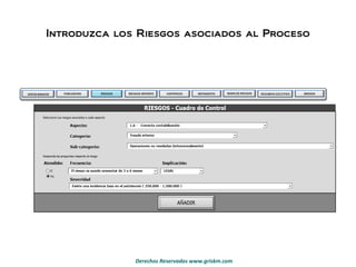 Introduzca los Riesgos asociados al Proceso 