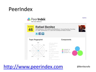 PeerIndex




http://www.peerindex.com   @Benitezrafa
 
