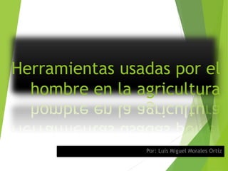 Herramientas usadas por el
hombre en la agricultura
Por: Luis Miguel Morales Ortiz
 