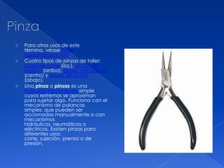Herramientas utilizadas para electricidad y electrónica