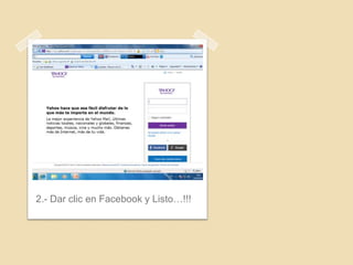 2.- Dar clic en Facebook y Listo…!!!

 
