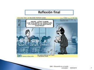 GMV <Educación en un mundo
conectado> 7
Reflexión final
03/04/2016
 