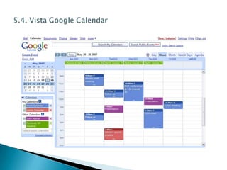 5.4. Vista Google Calendar