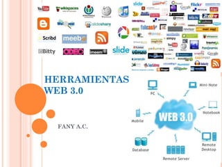 HERRAMIENTAS
WEB 3.0
FANY A.C.
 