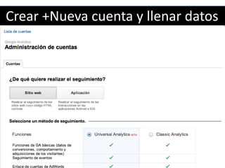 Crear +Nueva cuenta y llenar datos
 