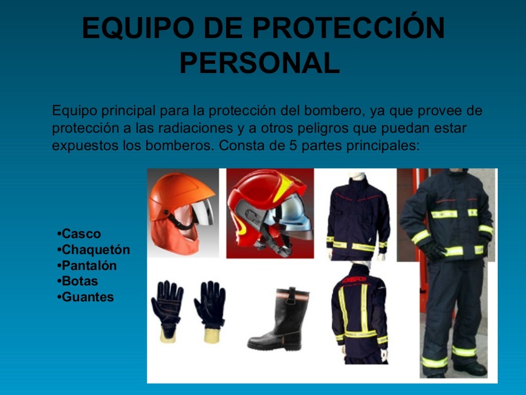 Herramientas y equipamiento de los bomberos