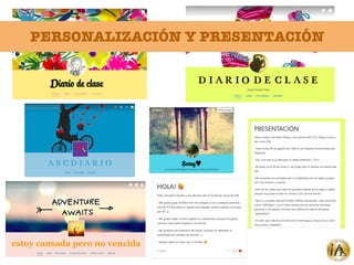 PERSONALIZACIÓN Y PRESENTACIÓN
 