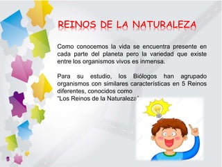 Reinos de la naturaleza | PPTX