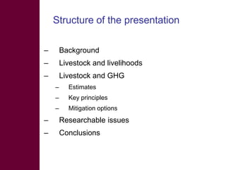 Livestock and greenhouse gas emissions: Mitigation options and trade-offs