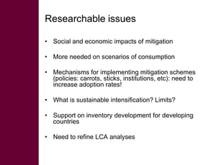 Livestock and greenhouse gas emissions: Mitigation options and trade-offs