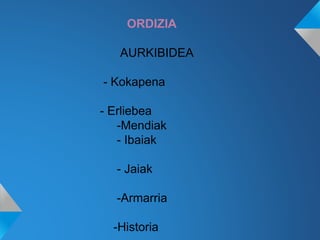 ORDIZIA
AURKIBIDEA
- Kokapena
- Erliebea
-Mendiak
- Ibaiak
- Jaiak
-Armarria
-Historia
 