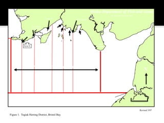 Alaska Department of Fish and Game
                                                                                                                                 For illustration purposes only
                                             Tongue Pt.
                                                                                         Right Hand Pt.
                                                             Togiak
                                                              Bay
                             Asigyukpak
                             (Oosik) Spit                 Anchor Pt.
  Cape                                                          Rocky Pt.
Newenham                                                                                 Kulukak Bay
              Cape Peirce               Hagemeister                     Nunavachuk                                          Nushagak
                                                                                                                              Bay                                              Kvichak Bay
                                          Island

                                                                                                                Cape
                Pyrite Pt.                                                                                    Constantine




                                                                                                                                                               Egegik
                                                                                                                                                                Bay


                              Togiak Herring Fishing District
                                                                                                                                                                                        N
                                                                            Nunavachak
   Newenham




                                                                                                    Kulukak
    Section




                 Section




                                                                                                    Section
    326-40




                 326-30




                                                                                                     326-10
                                                                              Section
                                                                              326-12
                  Pyrite
                  Point
     Cape




                                                                                                                                                                  Cape Grieg




                                                                                                                                                     Ugashik
                                                                                                                                                      Bay




                                                                                                                         Cape
                                                                                                                       Menshikof
                                                                                                                                                           0                                 30
                                                                                                                                                                           Kilometers

                                                                                                                                                                                   Revised 3/07

Figure 1. Togiak Herring District, Bristol Bay.
 
