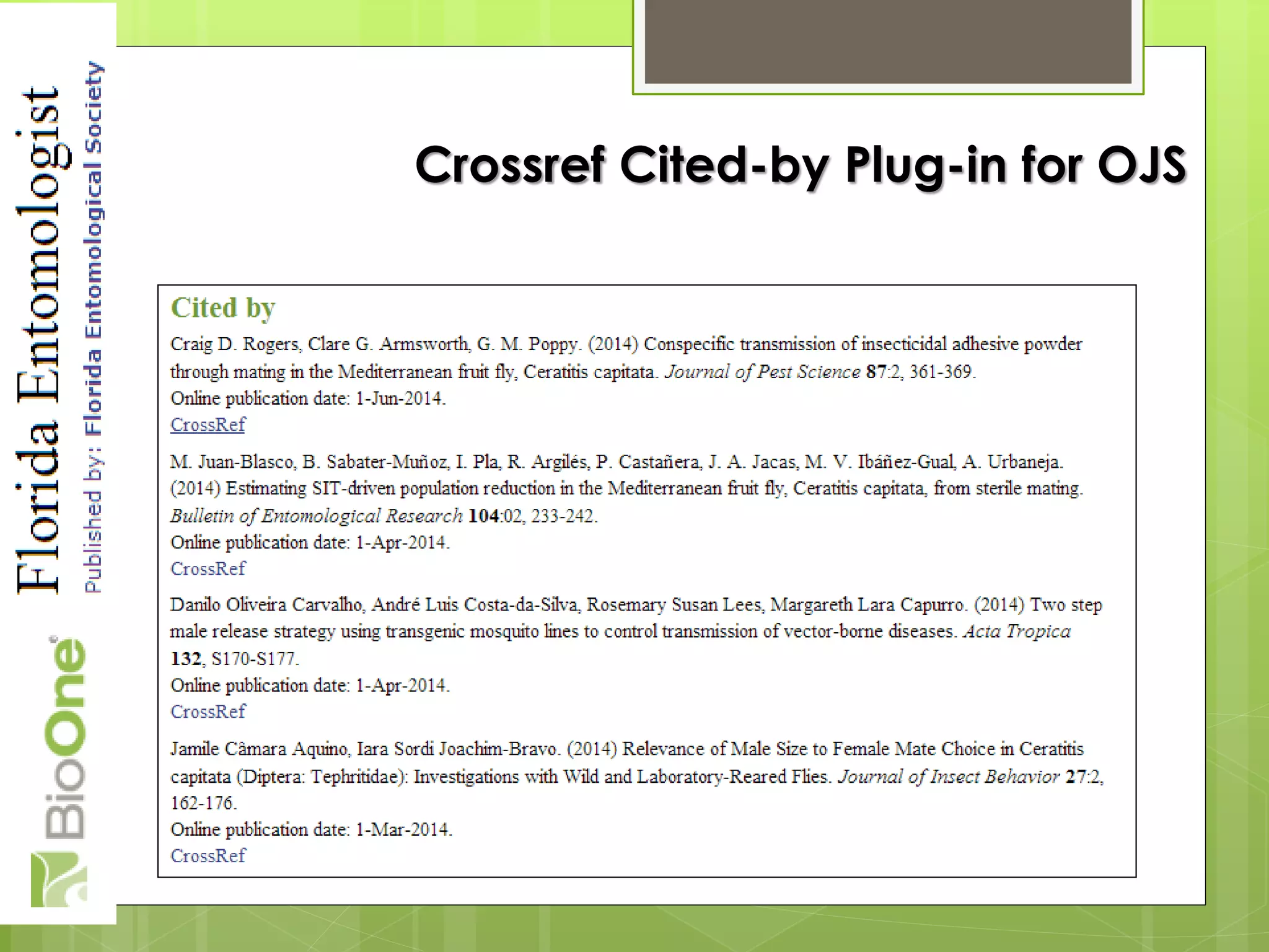 Crossref Cited-by Plug-in for OJS  
