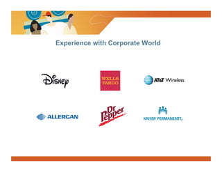 Experience with Corporate World
 