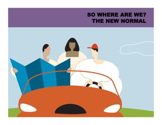 SO WHERE ARE WE?
 THE NEW NORMAL
 