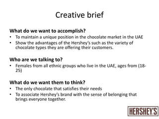 Big Idea!We are creating an advertising campaign that is used to raiseawareness amongst its clearly defined target audienceBig ideafor the campaign is related to happiness which is achieved with togetherness