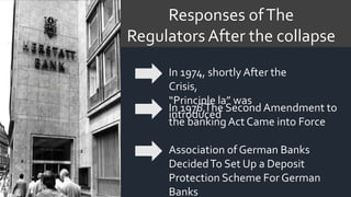 Hershatt Risk Herstatt settlement risk & the collapse of herstatt Bank | PPTX