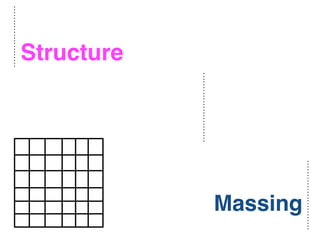 Structure
Massing
 