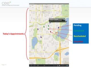 Pending

                        Completed
 Today’s Appointments
                        Rescheduled

                        Cancelled




Page 14
 