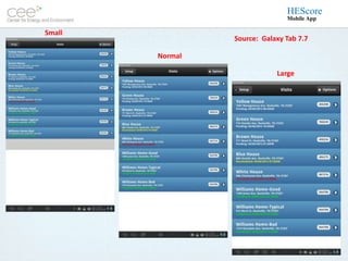 HEScore
                                Mobile App

Small
                 Source: Galaxy Tab 7.7

        Normal

                             Large
 