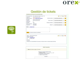 Gestión de tickets
 