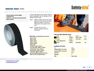 Safety-Grip
Safety-Grip - Coarse - H3402
A tough durable abrasive non-slip material. Perfect for
heavy duty applications, ...