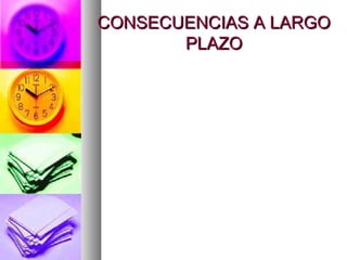 CONSECUENCIAS A LARGOCONSECUENCIAS A LARGO
PLAZOPLAZO
 