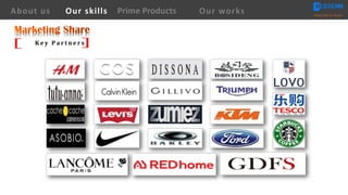 About us Creating Value for Partners
Prime ProductsOur skills Our works
K e y 	 P a r t n e r s
 