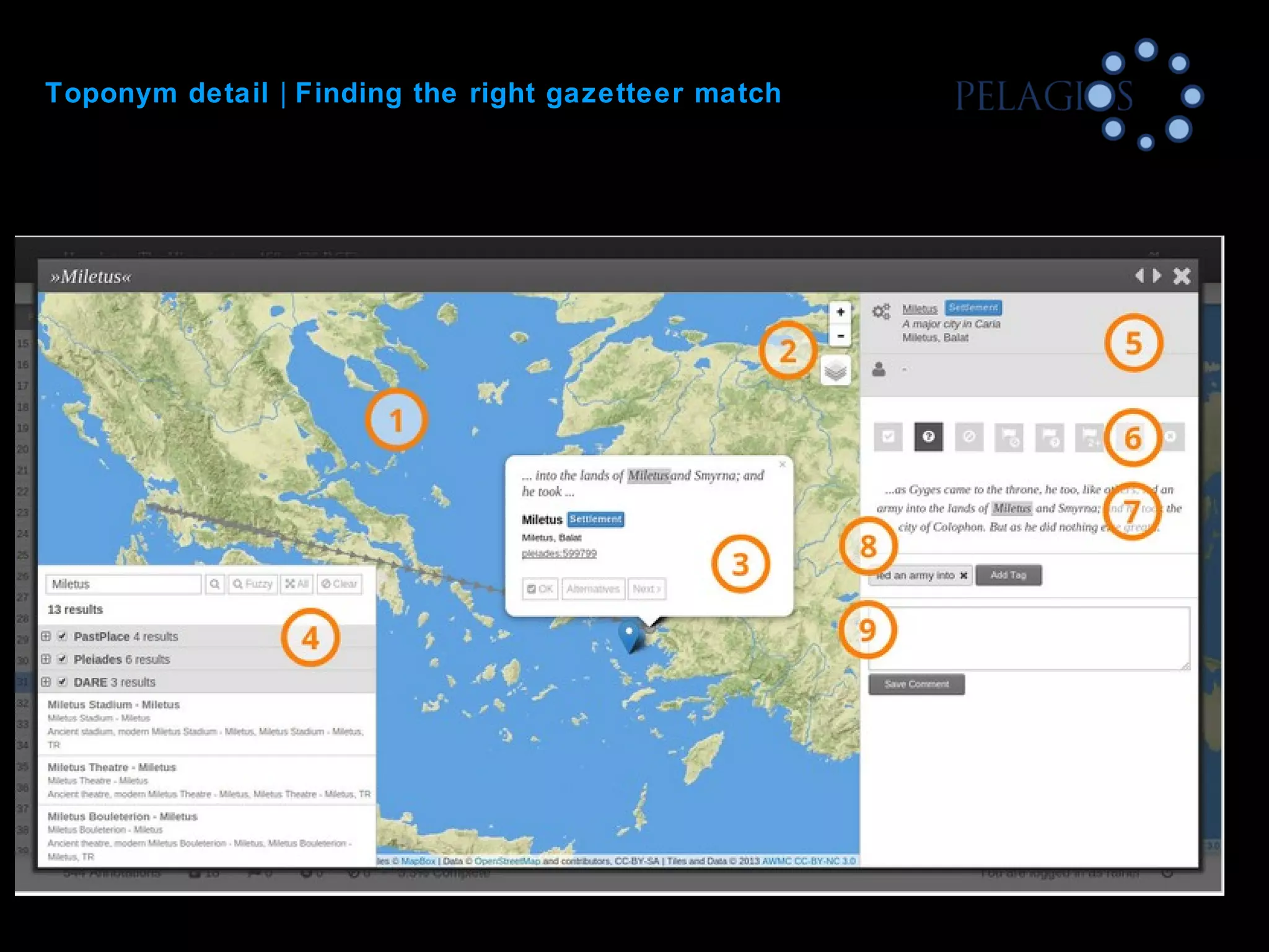 Toponym detail | Finding the right gazetteer match
 