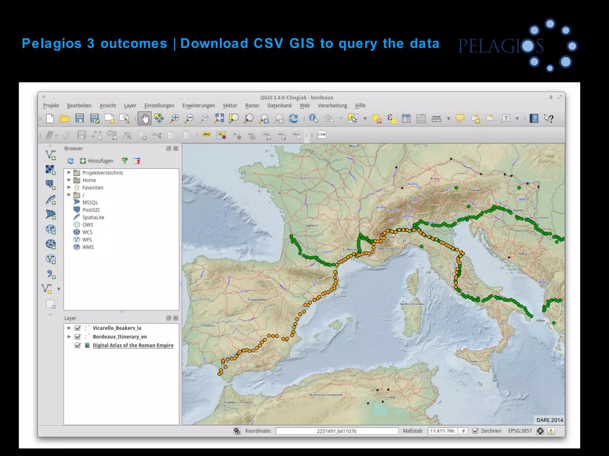 Pelagios 3 outcomes | Download CSV GIS to query the data
 