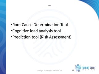 The Human Error Toolbox: Practical Strategies for Reducing Human Error ...