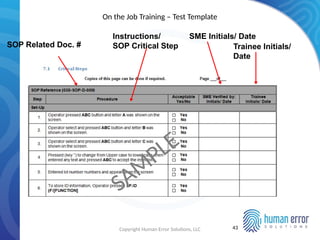 Human Error Risk Spreadsheet The Human Error Toolbox: Practical Strategies for Reducing Human Error ...