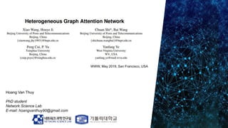 Hoang Van Thuy
PhD student
Network Science Lab
E-mail: hoangvanthuy90@gmail.com
WWW, May 2019, San Francisco, USA
 