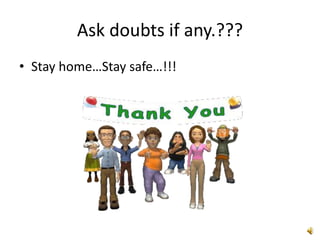 Ask doubts if any.???
• Stay home…Stay safe…!!!
 