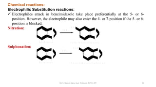 Mr. C. Naresh Babu, Asst. Professor, RIPER, ATP 45
Chemical reactions:
Electrophilic Substitution reactions:
 Electrophil...