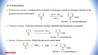 Heterocyclic compounds - pyrrole - synthesis of pyrrole ...