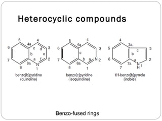 Heterocyclic compounds
Benzo-fused rings
 