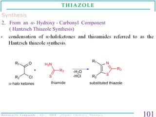 Heterocyclic compounds _ Organic Chemistry _ B. Pharm. Slide 101
