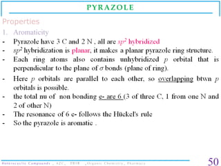 Heterocyclic compounds _ Organic Chemistry _ B. Pharm. Slide 50